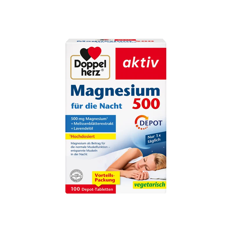 Doppelherz aktiv Magnesium 500 für die Nacht in versch. Mengen
