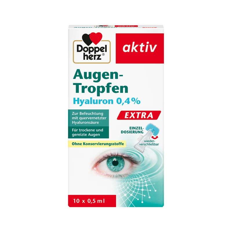 Doppelherz aktiv Augen-Tropfen, Hyaluron in versch. Variante