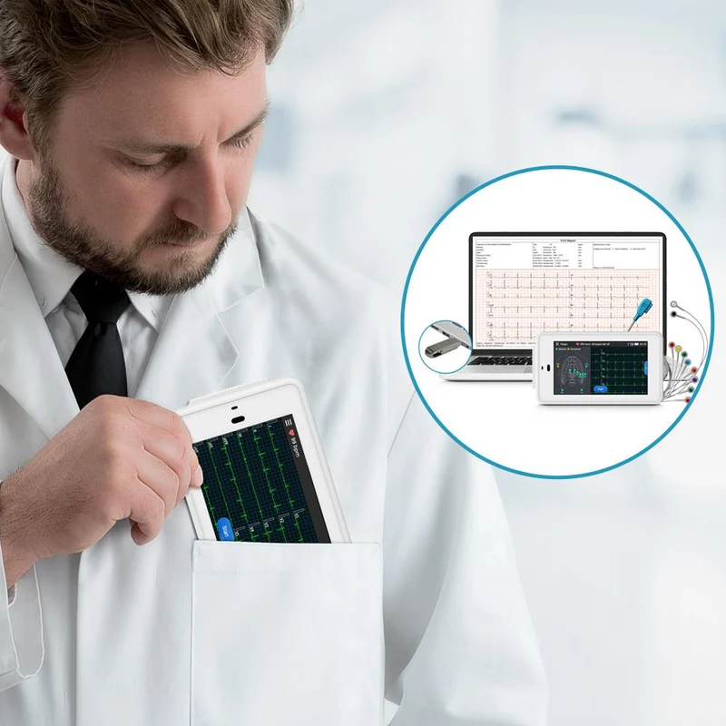 Taschen-EKG-Gerät mit 12 Ableitungen
