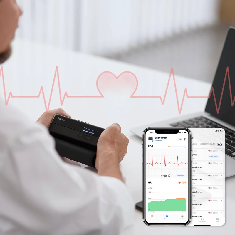 WLAN-Blutdruckmessgerät mit EKG