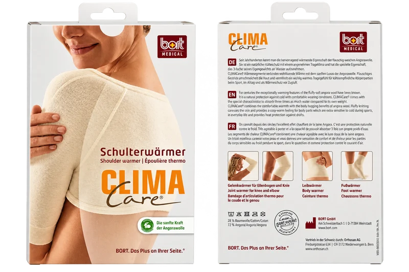 ClimaCare® Schulterwärmer von Bort, Baumwolle+Angora, weiß, versch. Gr