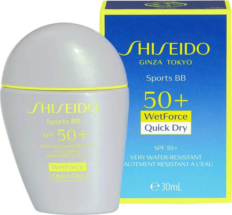 Zonnebrandcrème met Kleur Shiseido Sports BB SPF50+ Medium Dark Huidskleur (30 ml)