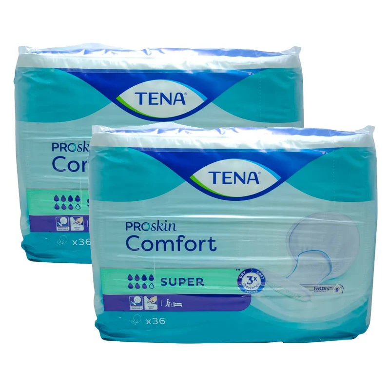 TENA COMFORT SUPER Einlage für mittlere Inkontinenz, 2x 36 Stück