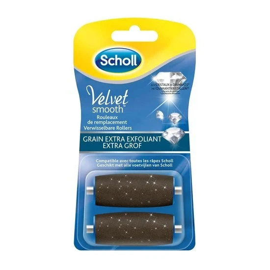 Scholl Velvet Smooth Extra Grof Voetvijl - 2 Stuks - Vervangingsrollers Elektische Eeltverwijderaar - Eeltvijl - Eeltrasp