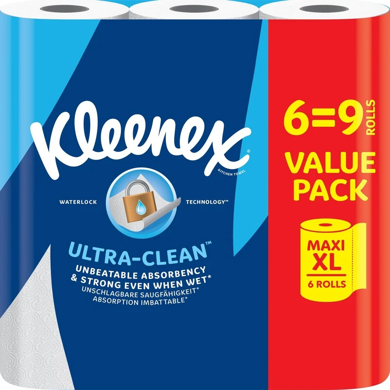 Kleenex keukenpapier - Keukenrol Ultra Clean - 6 Maxi XL rollen - Voordeelverpakking