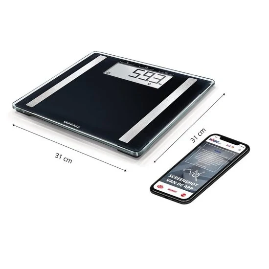 Soehnle Shape Sense control 100 - Personenweegschaal - Digitaal - Zwart