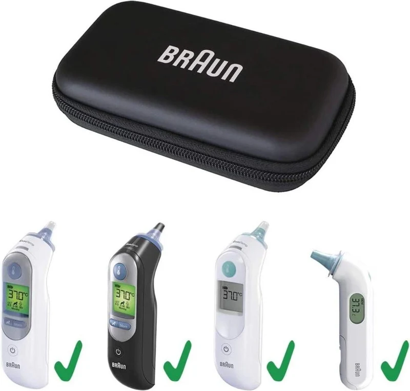 Braun beschermende opbergtas voor thermoscan oorthermometer Zonder thermometer!!