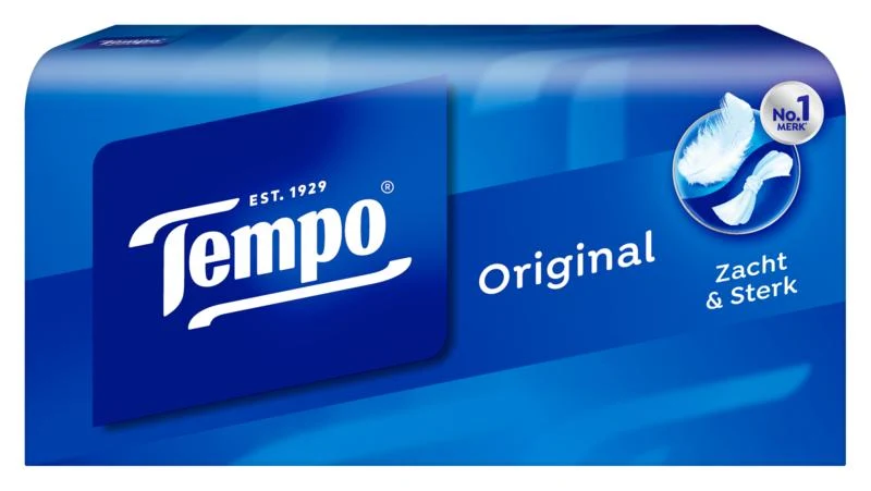 Tempo Original Box - 4-laags tissues - 100 st. Assortiment afbeelding doos