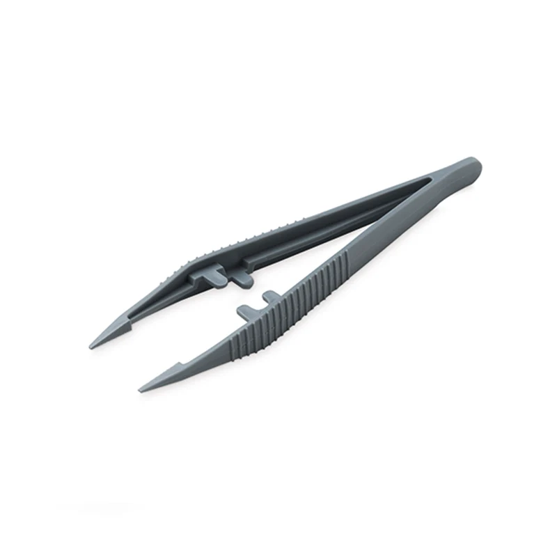 Hartmann Pinzette, fein geriffelt, Kunststoff, grau 12,5 cm steril, einzeln verpackt
