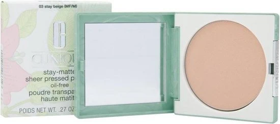 Clinique Stay-Matte Sheer Pressed Powder - 03 Stay Beige - 7,6 g
