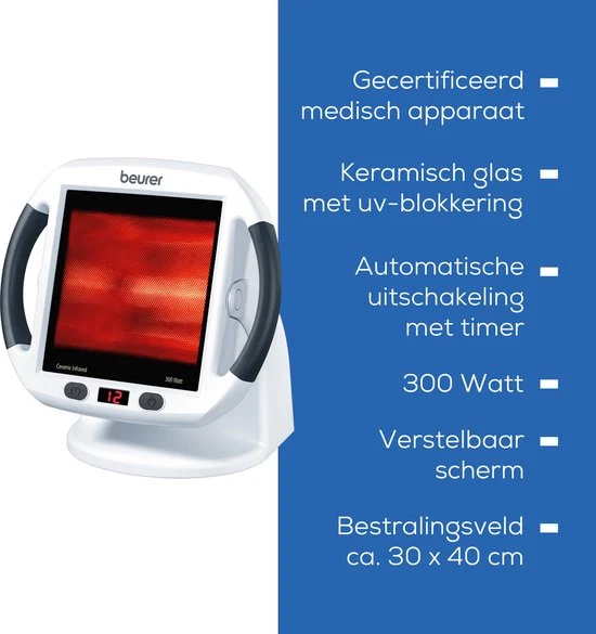 Beurer IL 50 Infraroodlamp - XL Bestralingsoppervlak 30 x 40 cm
