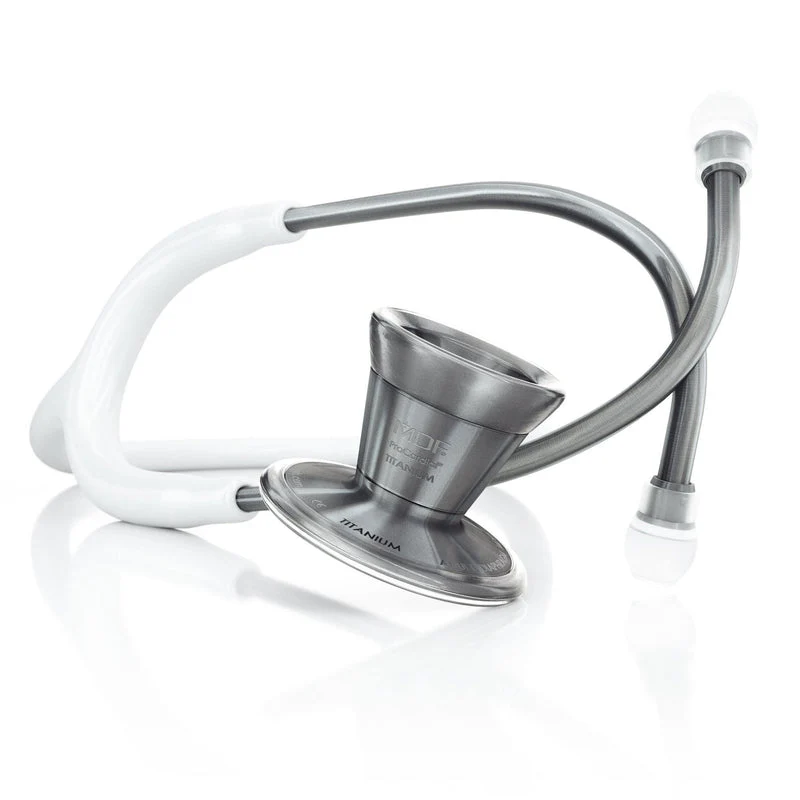 ProCardial® Titan Kardiologie Stethoskop Weiß/Metalika