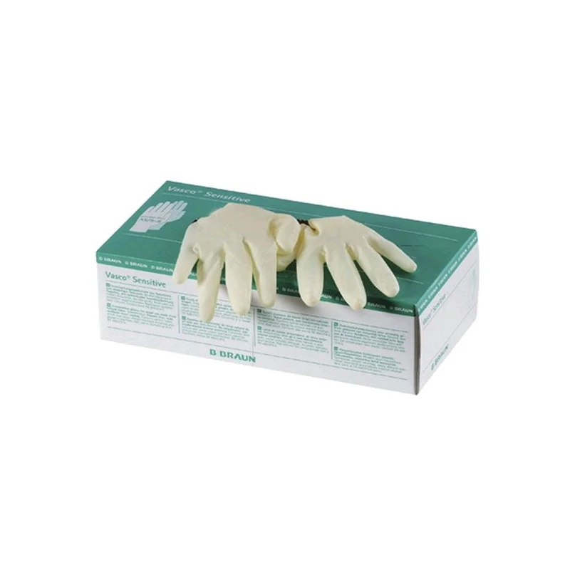 Vasco Sensitive Naturlatex Handschuhe von B. Braun, puderfrei