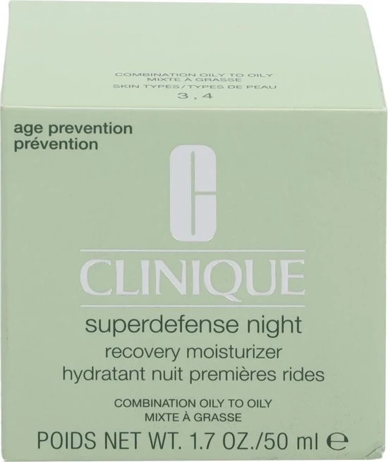 Clinique Superdefense Night Recovery Moisturizer Nachtcrème - 50 ml - Vette huid