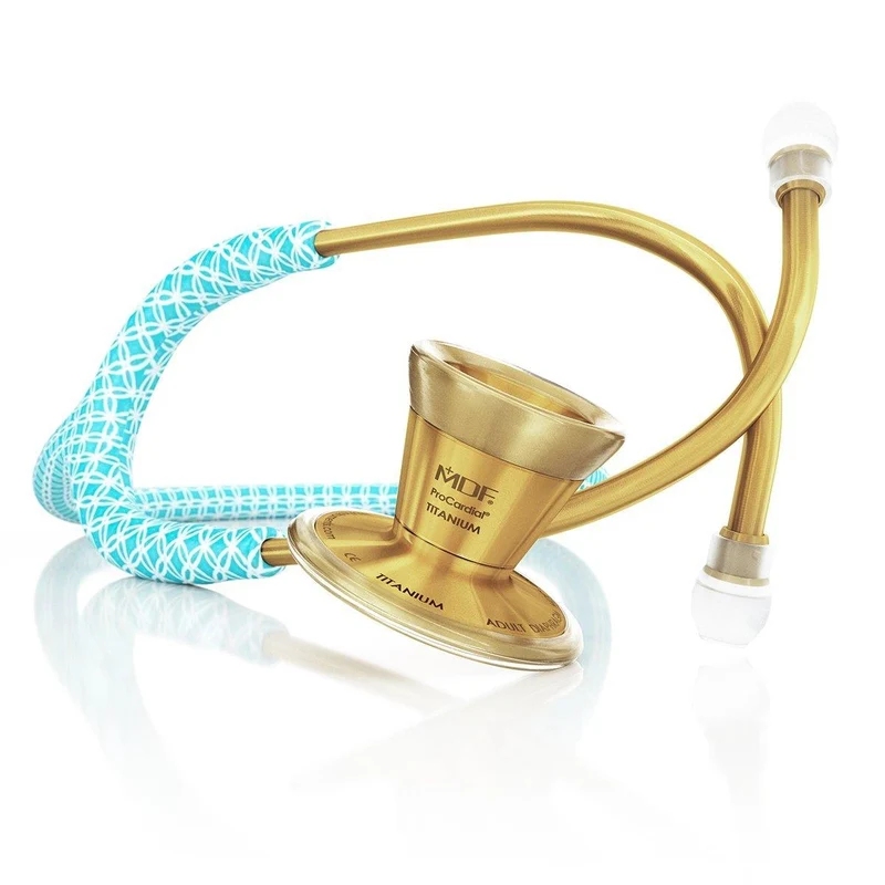 NEUES - ProCardial® Titan Kardiologie Stethoskop +Transportetui- Bella Azure/Gold