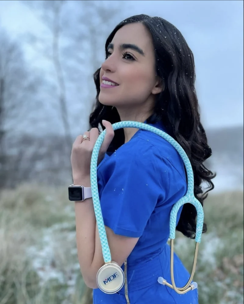 NEUES - ProCardial® Titan Kardiologie Stethoskop +Transportetui- Bella Azure/Gold