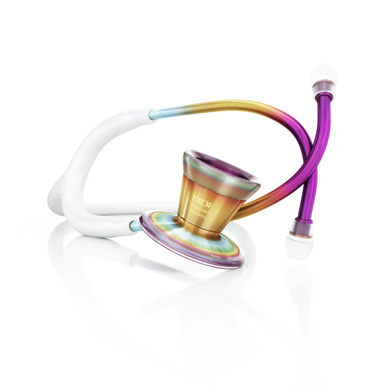 ProCardial® Titan Erwachsenen Kardiologie Stethoskop - Weiß /Kaleidoskop