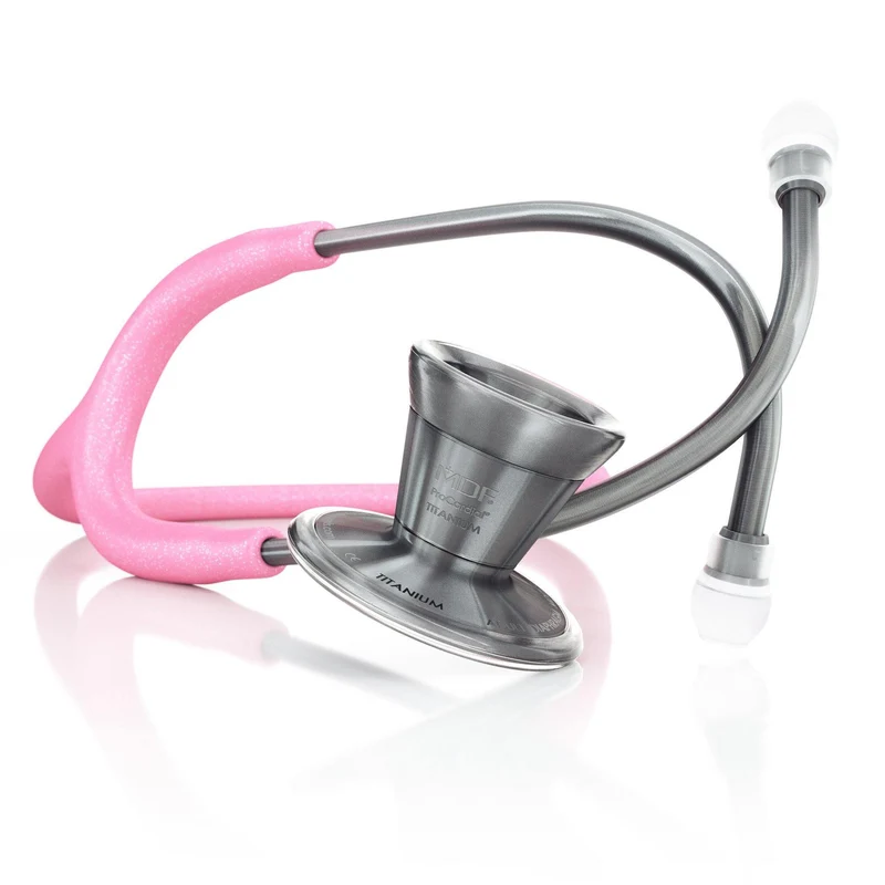 ProCardial® Titan Erwachsenen Kardiologie Stethoskop- hellrosa Glitzer/Metalika