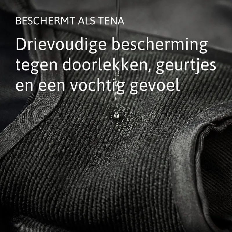 TENA Silhouette Noir Hipster - wasbaar absorberend ondergoed maat M - incontinentie