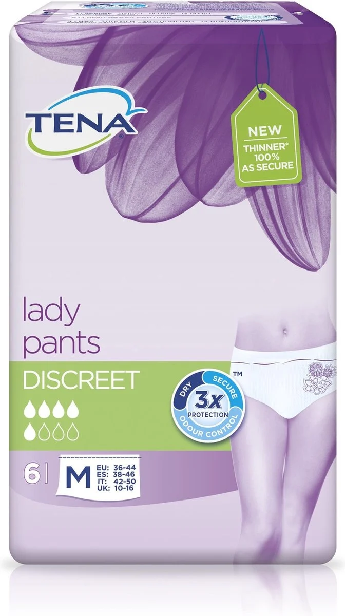 TENA Silhouette Normal - Low Waist - Wit - 6 stuks