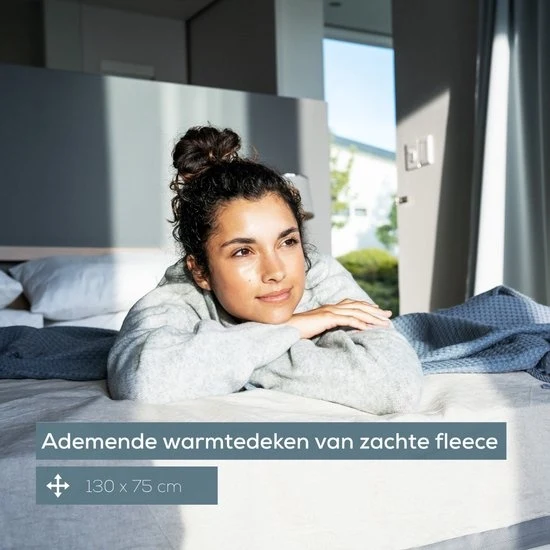 Beurer UB 30 Elektrische deken - Onderdeken - 130 x 75 cm - UB 30 - 3 Warmtestanden - Automatische uitschakeling - Katoen/fleece - Machinewasbaar - Wit