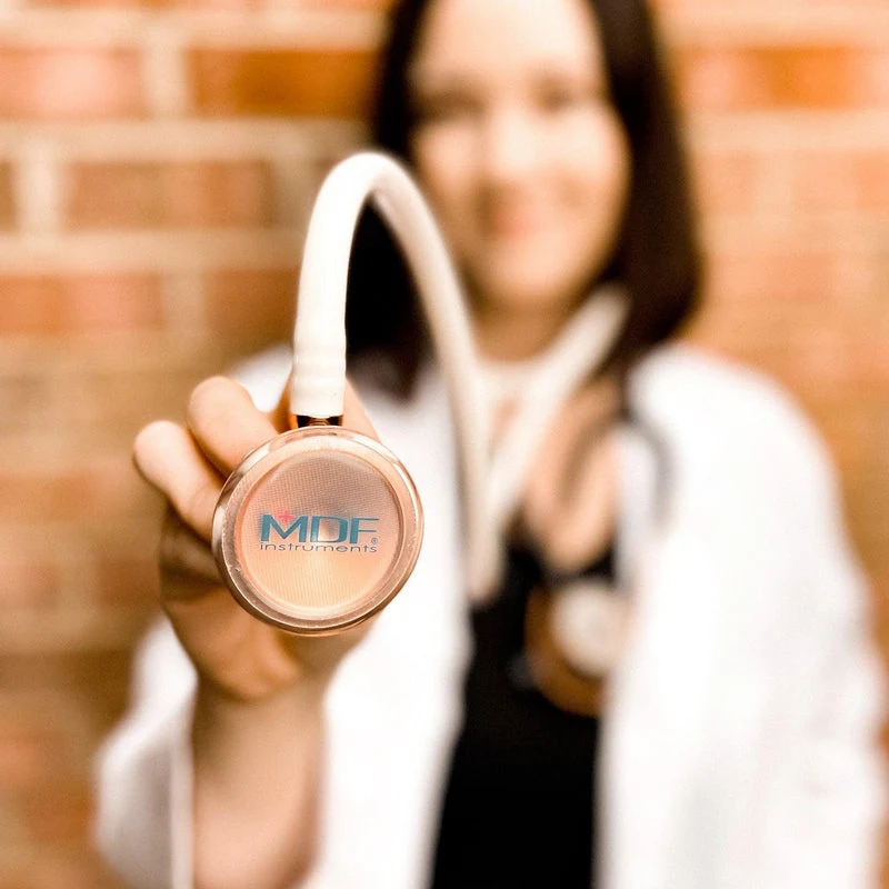 ProCardial® Titan Kardiologie Stethoskop - Weiß/ Roségold