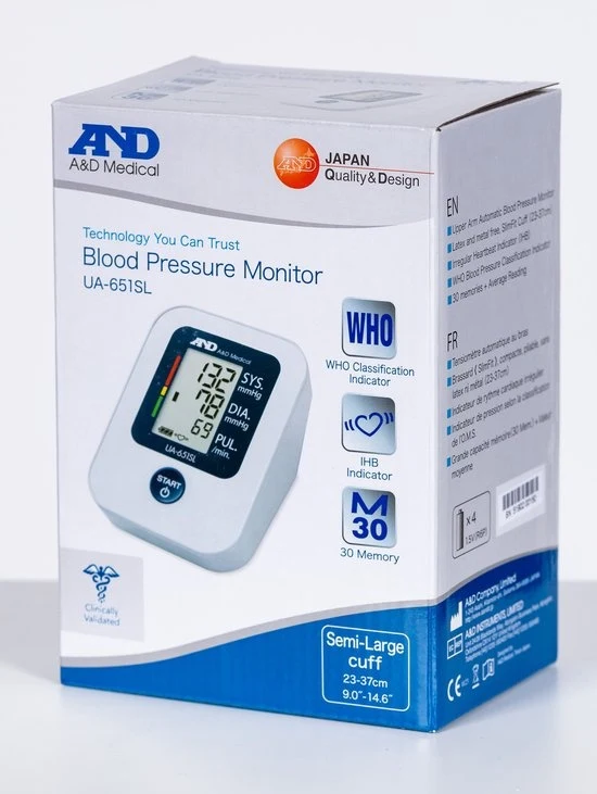 A&D Medical UA-651SLPLUS - Bloeddrukmeter - Bovenarm