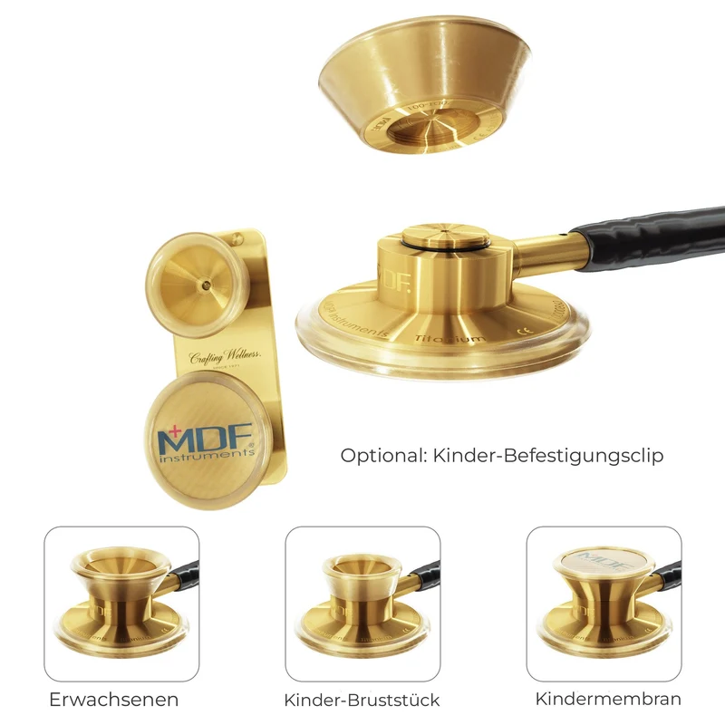 Pädiatrieaufsatz mit Clip - für MD ONE Epoch Titan-Stethoskop - Gold