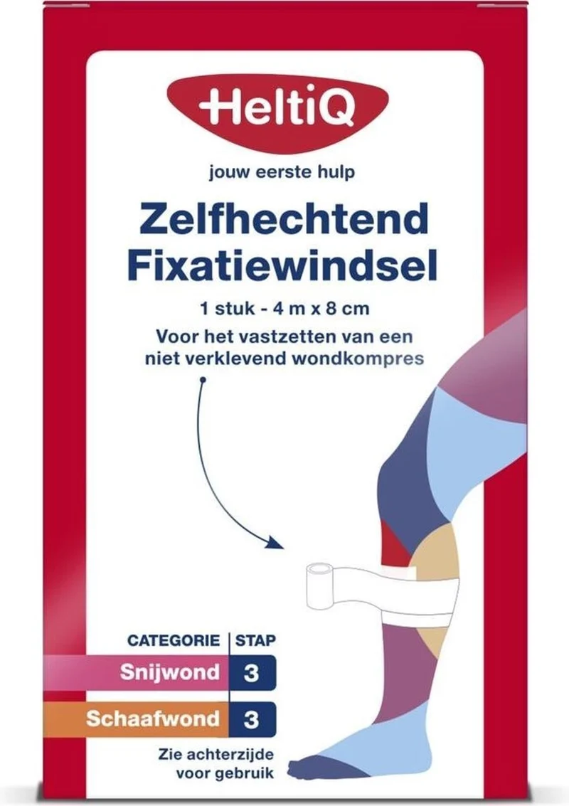 HeltiQ Fixatiewindsel Zelfhechtend - 4 mtr x 8 cm