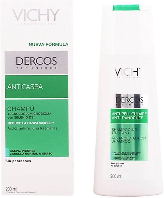Vichy Dercos Anti-Roos Shampoo - Normaal tot Vet Haar - 200ml