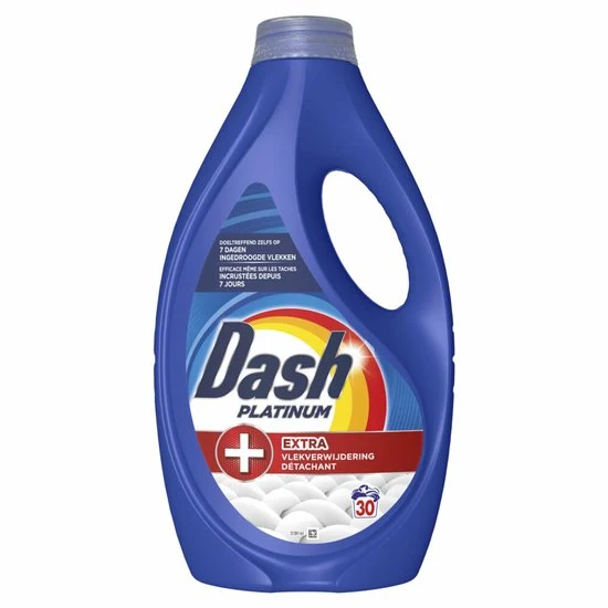 Dash Platinum Vloeibaar Wasmiddel +Extra Vlekverwijdering - 30 Wasbeurten