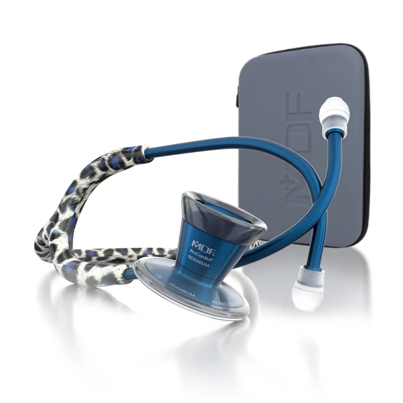 ProCardial® Titan Erwachsenen Kardiologie Stethoskop+Transportetui -Schneeleopard/ Capridium