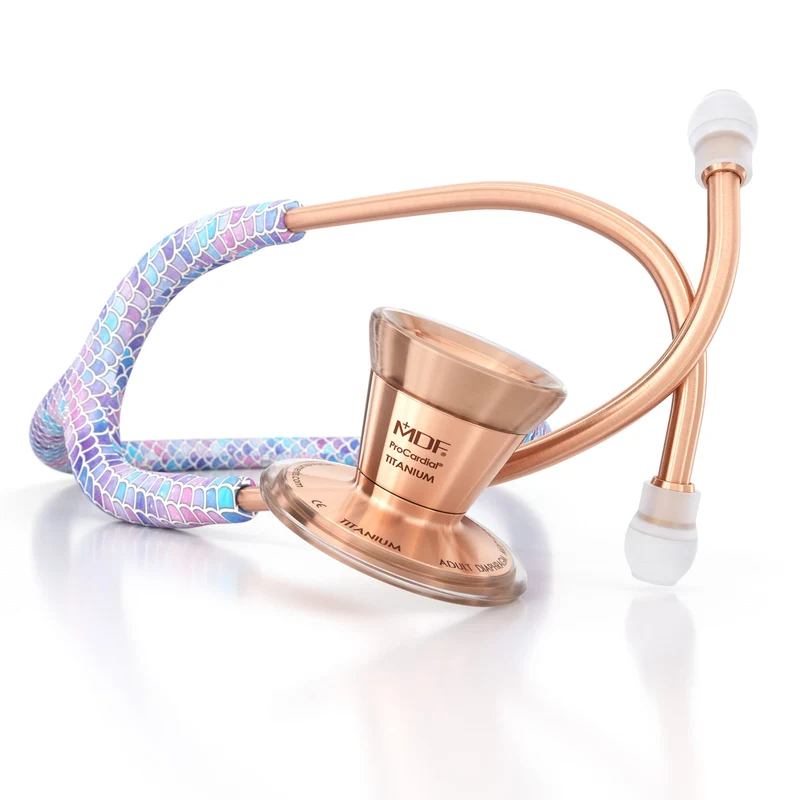 ProCardial® Titan Kardiologie Stethoskop - Baby Mermaid/ Roségold +Transportetui