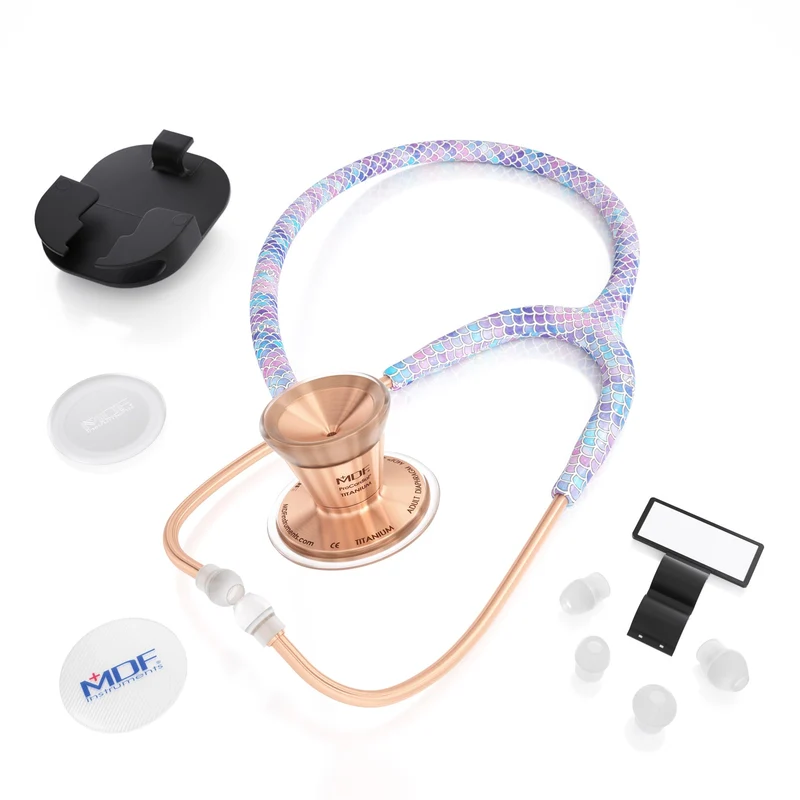 ProCardial® Titan Kardiologie Stethoskop - Baby Mermaid/ Roségold +Transportetui
