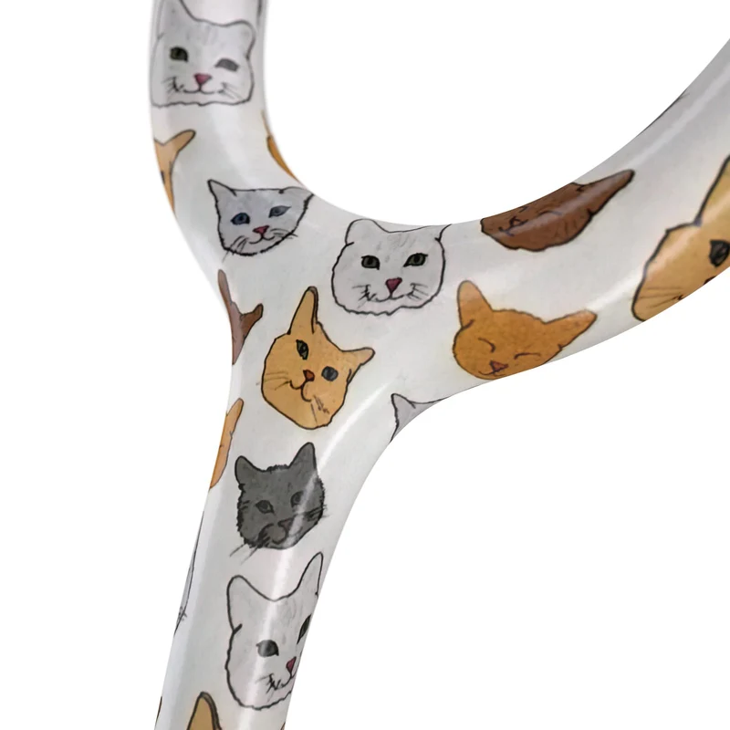 ProCardial® Titan Erwachsenen Kardiologie Stethoskope -Purrfect (Catprint)+Transportetui