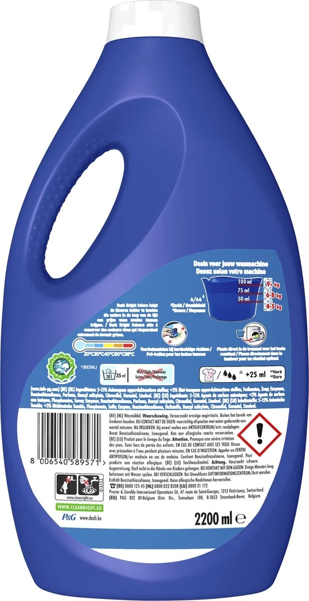 Dash Vloeibaar Wasmiddel - Gekleurde Kleding - 44 Wasbeurten