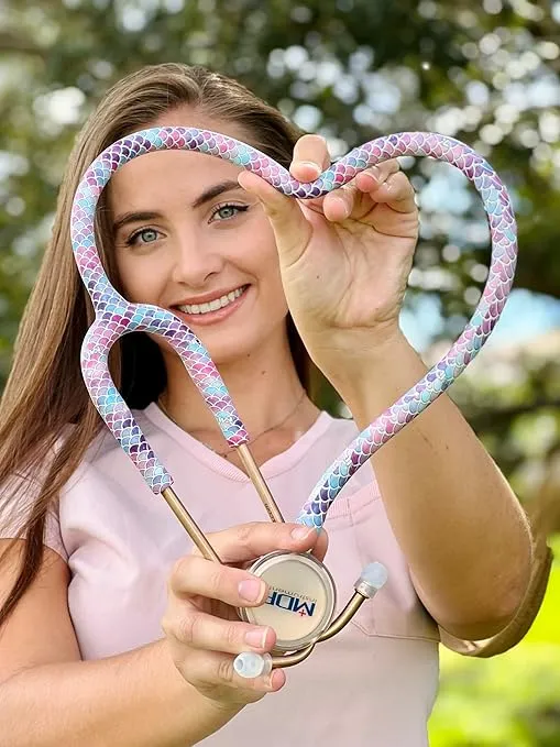 ProCardial® Titan Erwachsenen Kardiologie Stethoskope- Baby Mermaid/Kaleidoskop+Transportetui