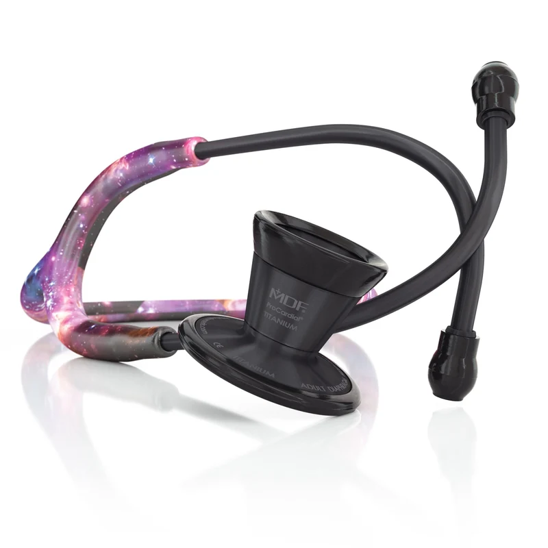 ProCardial® Titan Erwachsenen Kardiologie Stethoskop + Etui - Galaxy/Blackout