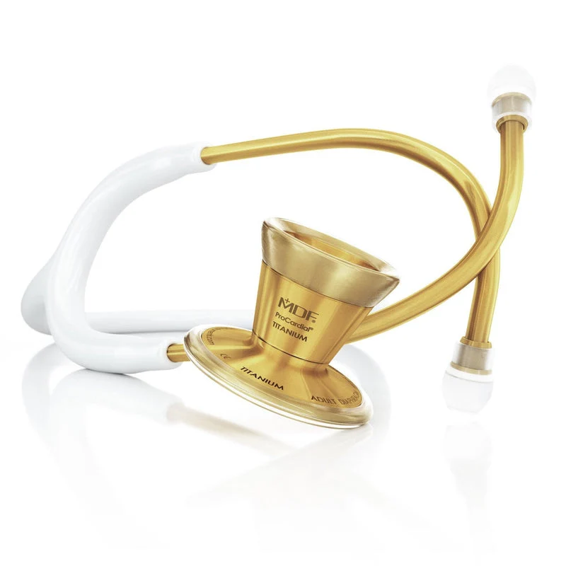 ProCardial® Titan Kardiologie Stethoskop- Weiß /Gold