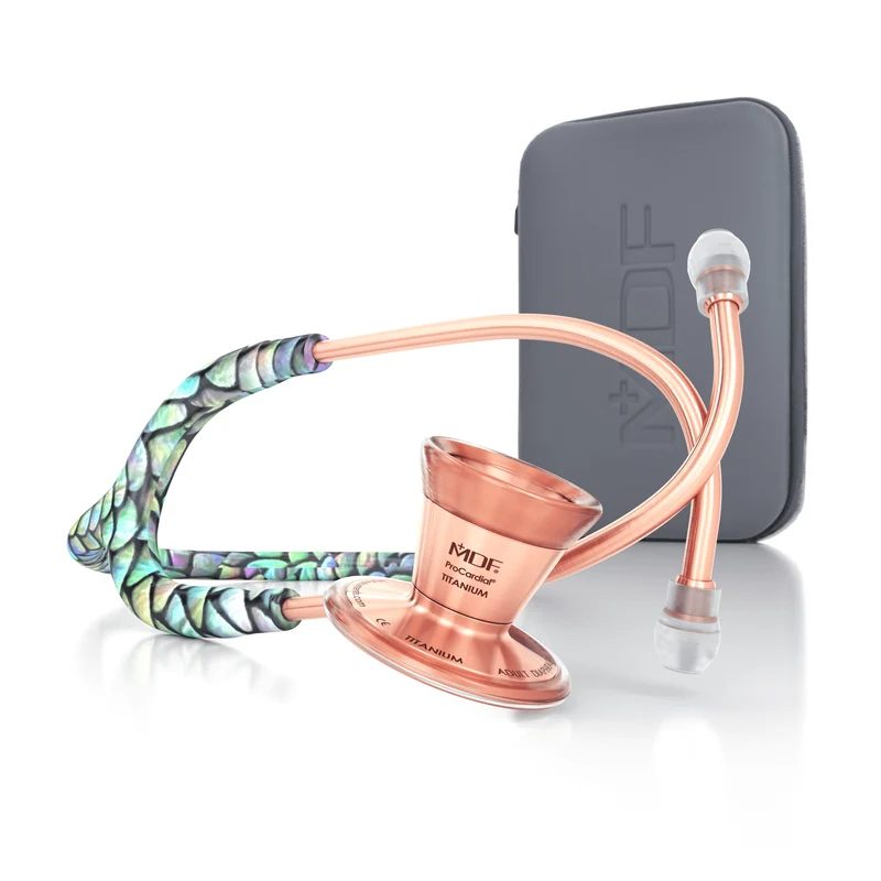 ProCardial® Titan Erwachsenen Kardiologie Stethoskop+Etui - Mermaid/Roségold