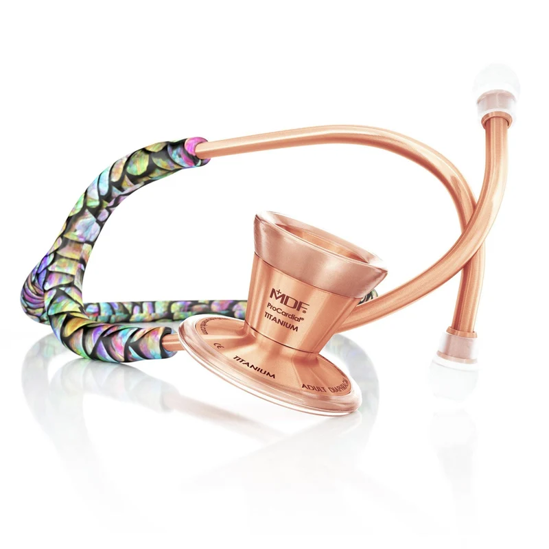ProCardial® Titan Erwachsenen Kardiologie Stethoskop+Etui - Mermaid/Roségold