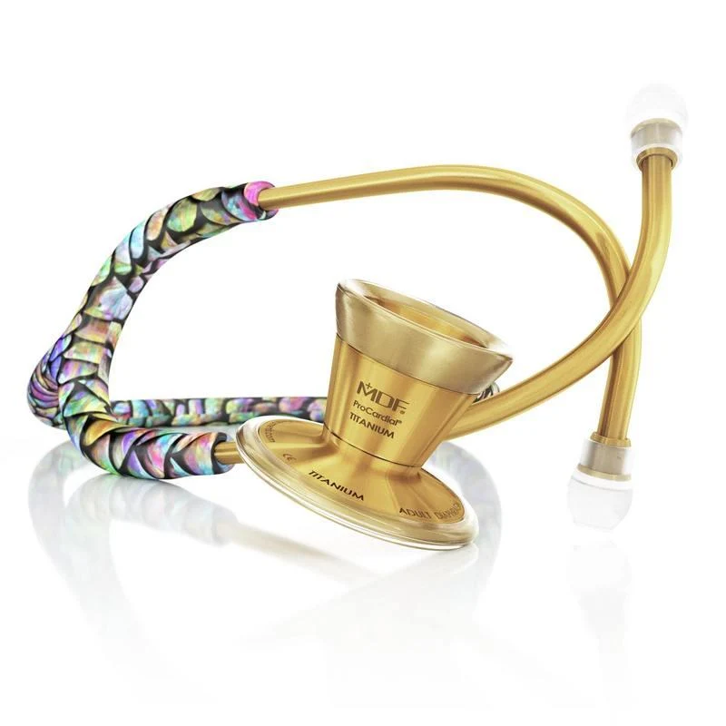 ProCardial® Titan Erwachsenen Kardiologie Stethoskop+ Etui - Mermaid/Gold