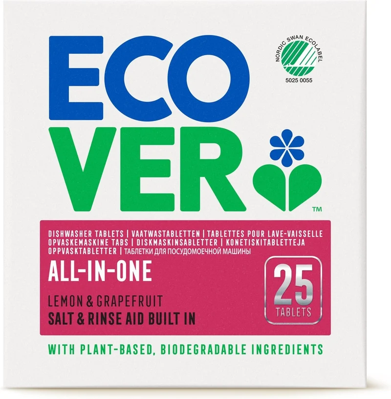 Ecover - Vaatwastabletten All In One - Citrus & Grapefruit - 25 Tabs
