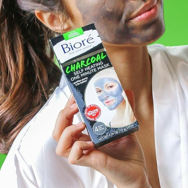 Bioré 1 Minuut Masker met Houtskool - 4 st.