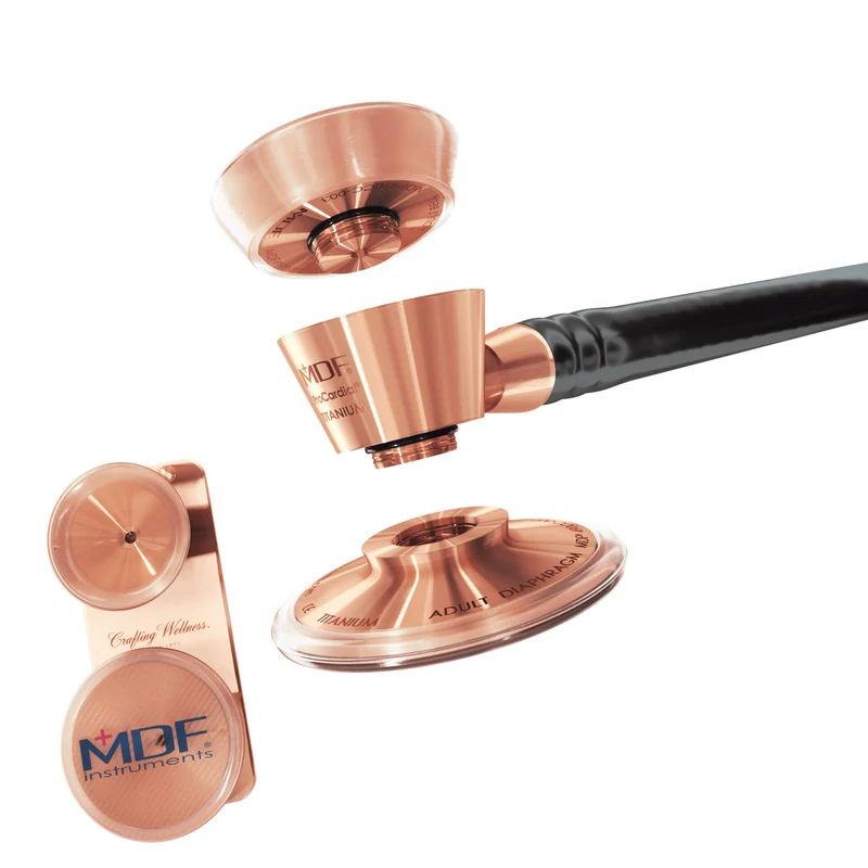 Aufsätze für Kinder und Neugeborene mit Clip - für MDF ProCardial Titan-Stethoskop - Roségold