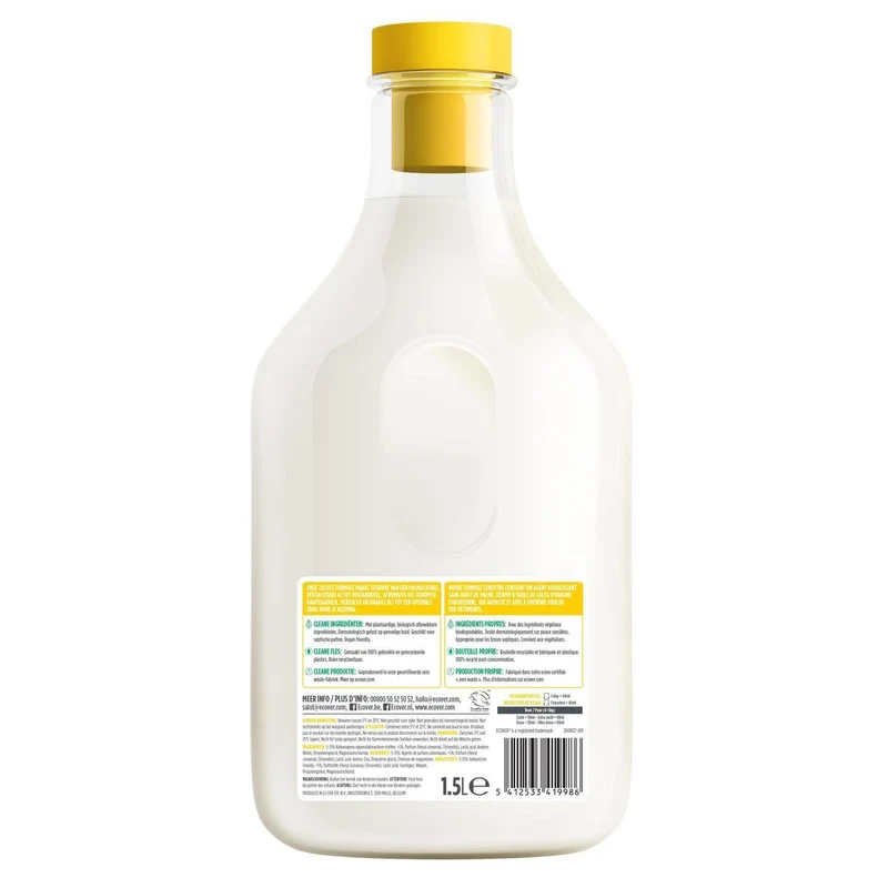 Ecover Wasverzachter - Gardenia & Vanille 1,5 l - 50 wasbeurten