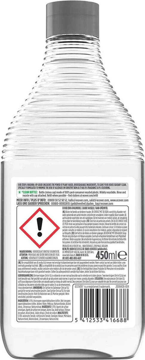 Ecover ZERO Afwasmiddel - 450 ml