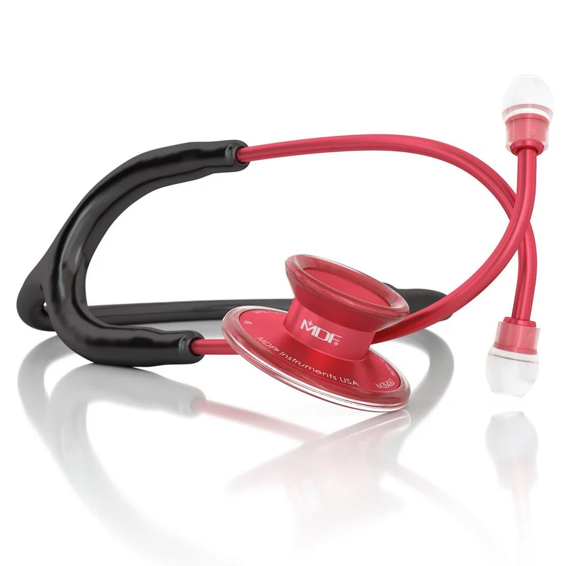 Acoustica®Stethoskop-Rot/Schwarz
