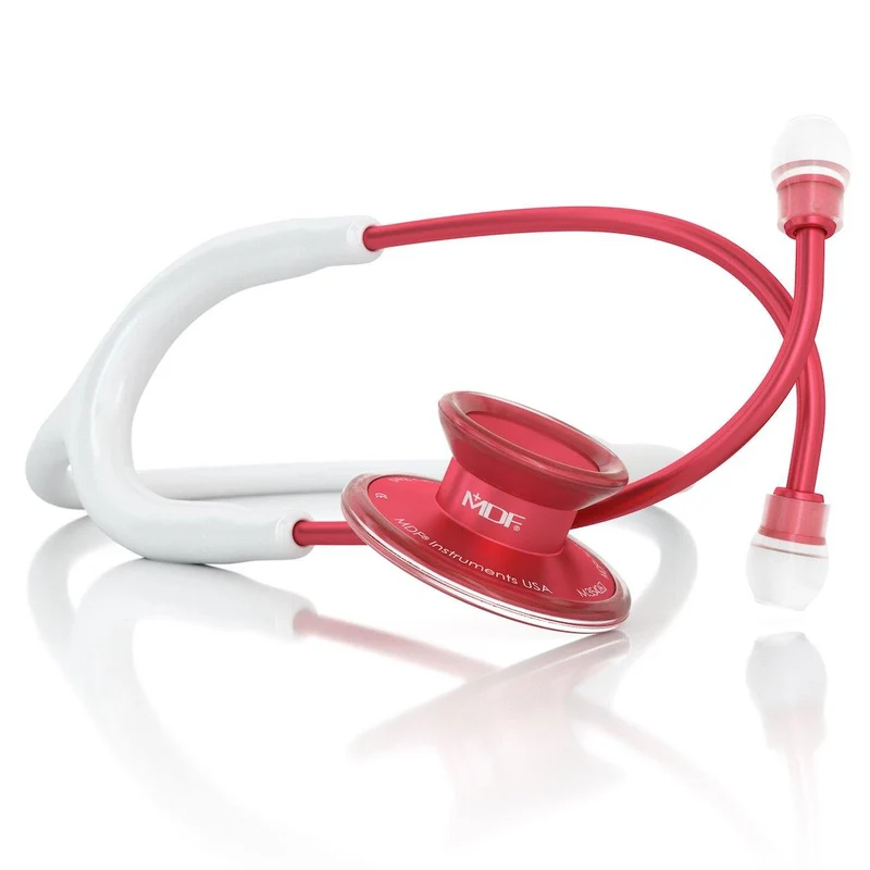 Acoustica®Stethoskop-Weiß/Rot