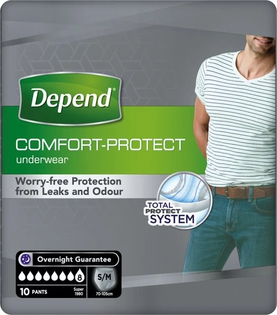 incontinentie broekjes | MANNEN | Super | maat S/M | 10 stuks